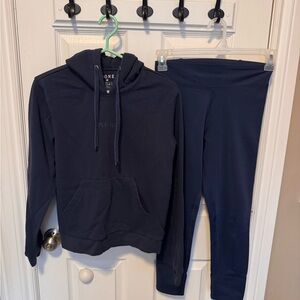 AONE Navy Matching Hoodie + Leggings Set | Cozy Athleisure (Fits Like S)